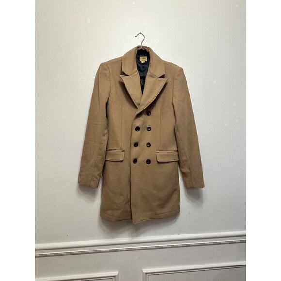 Trevero Three Truths Wool Blend double Breastd Coat Men’s Size Small Ran/camel - Picture 1 of 16